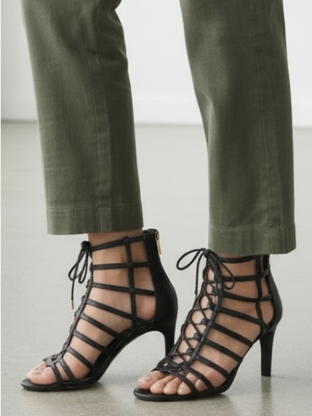 Calvin Klein Black Strappy Gladiator style Heel Sandals